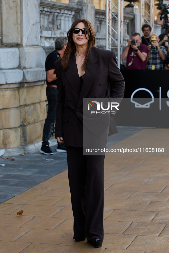 Monica Bellucci arrives at the Maria Cristina Hotel during the 72nd San Sebastian International Film Festival in San Sebastian, Spain, on Se...