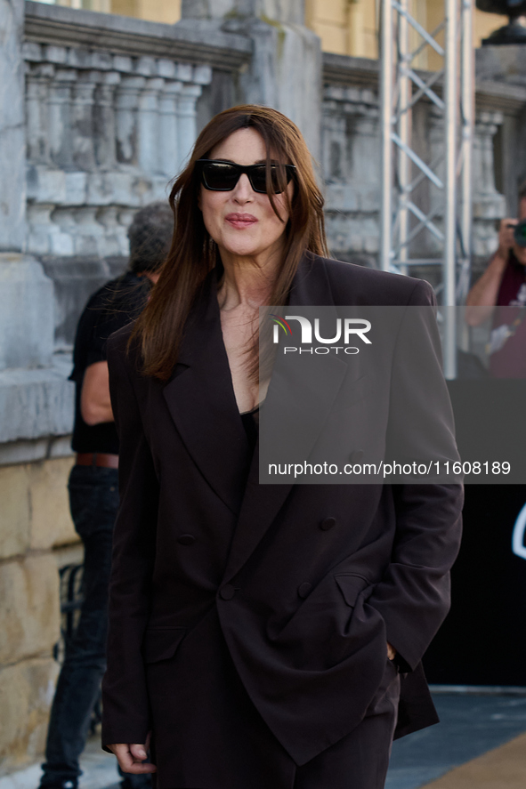 Monica Bellucci arrives at the Maria Cristina Hotel during the 72nd San Sebastian International Film Festival in San Sebastian, Spain, on Se...