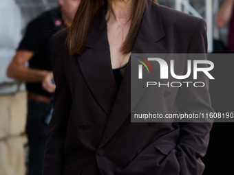 Monica Bellucci arrives at the Maria Cristina Hotel during the 72nd San Sebastian International Film Festival in San Sebastian, Spain, on Se...