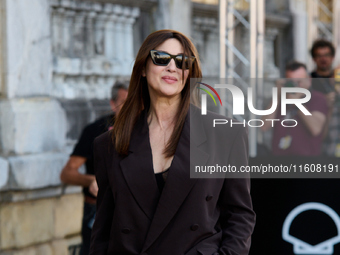 Monica Bellucci arrives at the Maria Cristina Hotel during the 72nd San Sebastian International Film Festival in San Sebastian, Spain, on Se...