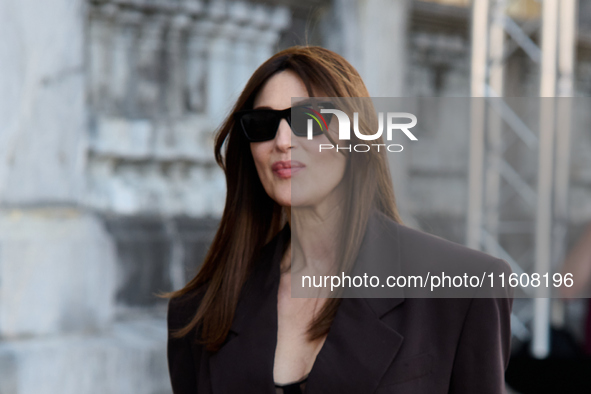 Monica Bellucci arrives at the Maria Cristina Hotel during the 72nd San Sebastian International Film Festival in San Sebastian, Spain, on Se...