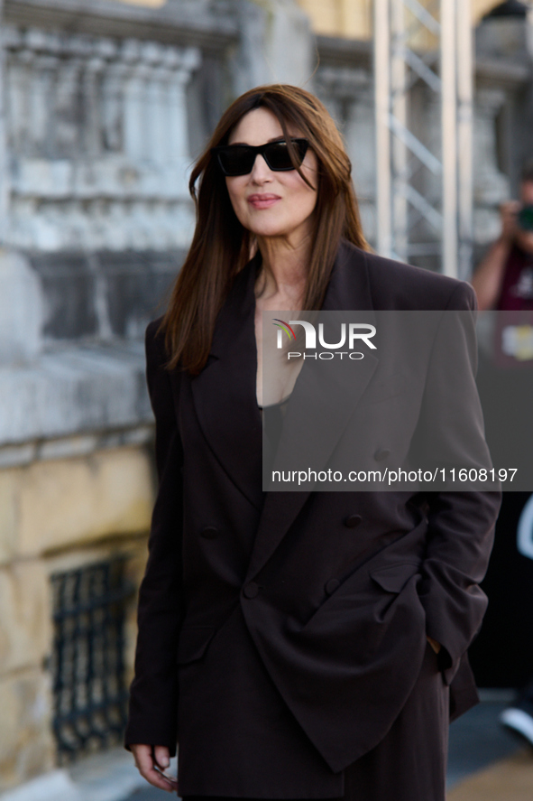 Monica Bellucci arrives at the Maria Cristina Hotel during the 72nd San Sebastian International Film Festival in San Sebastian, Spain, on Se...