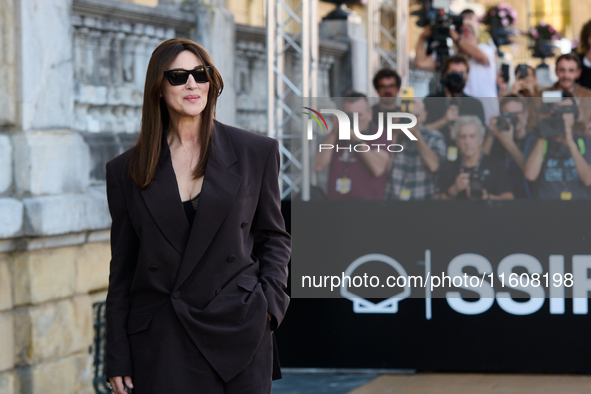 Monica Bellucci arrives at the Maria Cristina Hotel during the 72nd San Sebastian International Film Festival in San Sebastian, Spain, on Se...