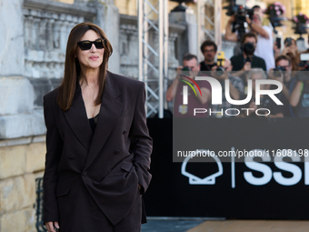 Monica Bellucci arrives at the Maria Cristina Hotel during the 72nd San Sebastian International Film Festival in San Sebastian, Spain, on Se...