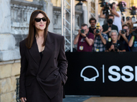 Monica Bellucci arrives at the Maria Cristina Hotel during the 72nd San Sebastian International Film Festival in San Sebastian, Spain, on Se...