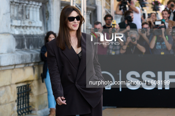 Monica Bellucci arrives at the Maria Cristina Hotel during the 72nd San Sebastian International Film Festival in San Sebastian, Spain, on Se...