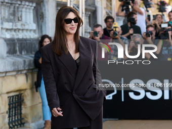 Monica Bellucci arrives at the Maria Cristina Hotel during the 72nd San Sebastian International Film Festival in San Sebastian, Spain, on Se...