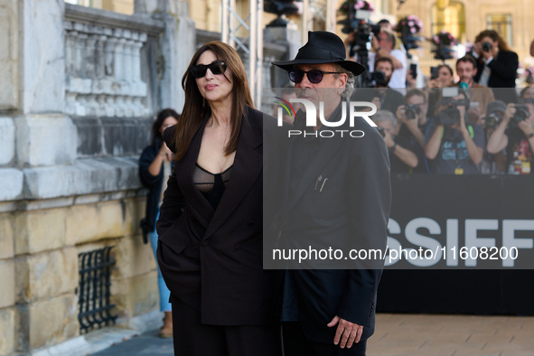 Monica Bellucci arrives at the Maria Cristina Hotel during the 72nd San Sebastian International Film Festival in San Sebastian, Spain, on Se...