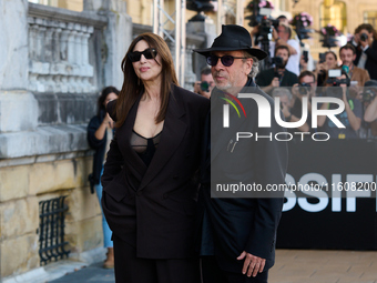 Monica Bellucci arrives at the Maria Cristina Hotel during the 72nd San Sebastian International Film Festival in San Sebastian, Spain, on Se...