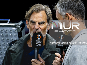 Ronald de Boer of ZIGGO Sport during the match AZ vs. Elfsborg at the AZ Stadium for the UEFA Europa League - League phase - Matchday 1 seas...