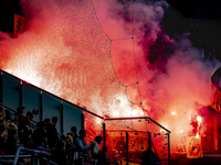 The atmosphere in the stadium during the match between AZ and Elfsborg at the AZ Stadium for the UEFA Europa League - League phase - Matchda...