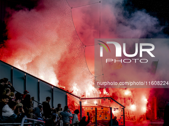 The atmosphere in the stadium during the match between AZ and Elfsborg at the AZ Stadium for the UEFA Europa League - League phase - Matchda...