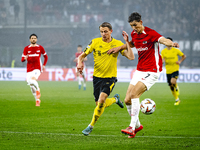 Elfsborg midfielder Simon Hedlund and AZ Alkmaar forward Ruben van Bommel during the match AZ vs. Elfsborg at the AZ Stadium for the UEFA Eu...