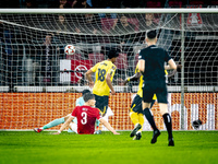 Elfsborg midfielder Ahmed Qasem scores, but it is offside during the match AZ vs. Elfsborg at the AZ Stadium for the UEFA Europa League - Le...