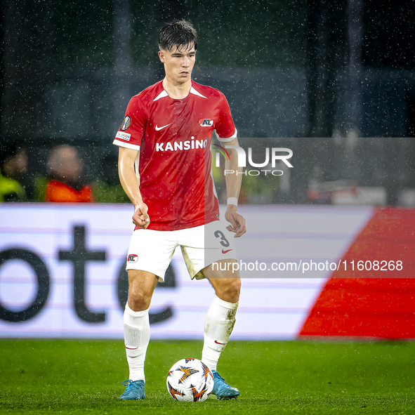 AZ Alkmaar midfielder Wouter Goes plays during the match between AZ and Elfsborg at the AZ Stadium for the UEFA Europa League - League phase...