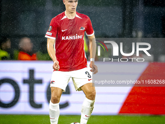 AZ Alkmaar midfielder Wouter Goes plays during the match between AZ and Elfsborg at the AZ Stadium for the UEFA Europa League - League phase...