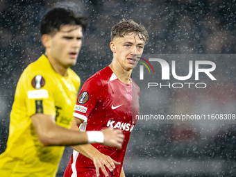 AZ Alkmaar midfielder Sven Mijnans during the match between AZ and Elfsborg at the AZ Stadium for the UEFA Europa League - League phase - Ma...