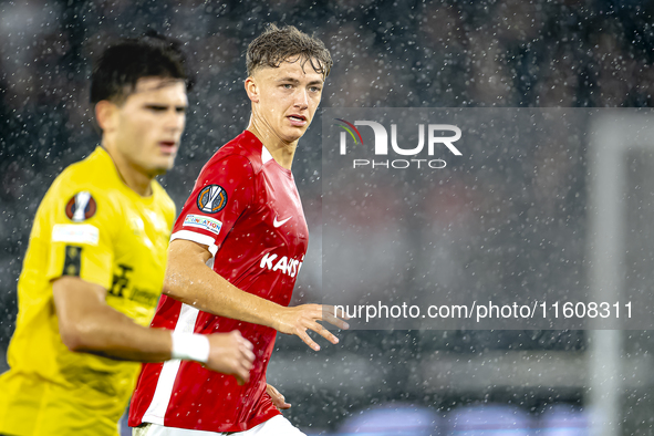 AZ Alkmaar midfielder Sven Mijnans during the match between AZ and Elfsborg at the AZ Stadium for the UEFA Europa League - League phase - Ma...