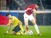 Elfsborg midfielder Besfort Zenelli and AZ Alkmaar forward Ruben van Bommel during the match AZ vs. Elfsborg at the AZ Stadium for the UEFA...