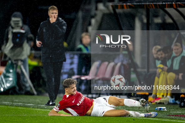 AZ Alkmaar midfielder Sven Mijnans during the match between AZ and Elfsborg at the AZ Stadium for the UEFA Europa League - League phase - Ma...