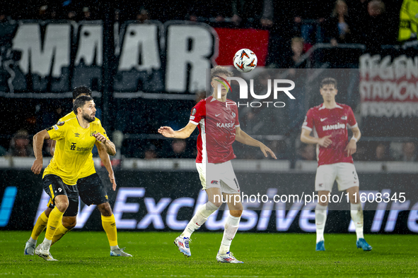 AZ Alkmaar midfielder Sven Mijnans during the match between AZ and Elfsborg at the AZ Stadium for the UEFA Europa League - League phase - Ma...