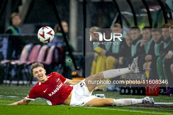 AZ Alkmaar midfielder Sven Mijnans during the match between AZ and Elfsborg at the AZ Stadium for the UEFA Europa League - League phase - Ma...