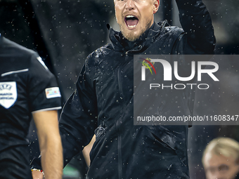 Elfsborg trainer Oscar Hiljemark during the match AZ vs. Elfsborg at the AZ Stadium for the UEFA Europa League - League phase - Matchday 1 s...