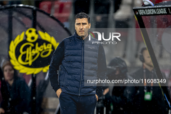 AZ Alkmaar trainer Maarten Martens during the match AZ vs. Elfsborg at the AZ Stadium for the UEFA Europa League - League phase - Matchday 1...