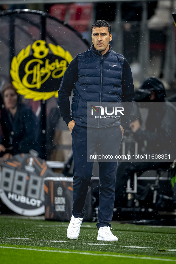 AZ Alkmaar trainer Maarten Martens during the match AZ vs. Elfsborg at the AZ Stadium for the UEFA Europa League - League phase - Matchday 1...