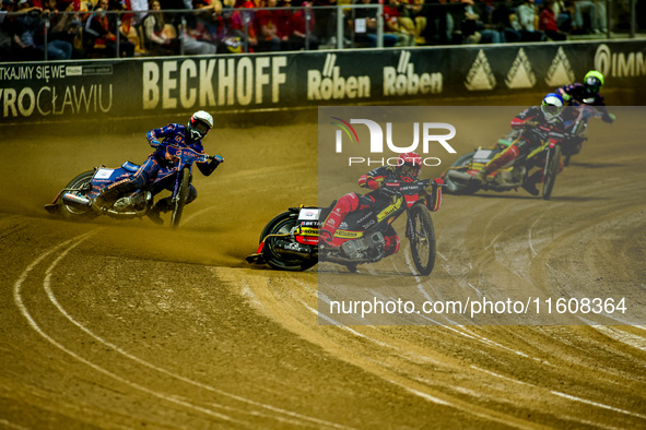 JAKUB KRAWCZYK participates in a PGE Speedway Ekstraliga game between Sparta Wroclaw and Stal Gorzow Wielkopolski in Wroclaw, Poland, on Sep...