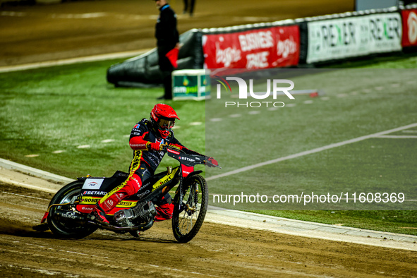 JAKUB KRAWCZYK participates in a PGE Speedway Ekstraliga game between Sparta Wroclaw and Stal Gorzow Wielkopolski in Wroclaw, Poland, on Sep...