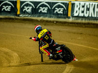 Daniel Bewley participates in a PGE Speedway Ekstraliga game between Sparta Wroclaw and Stal Gorzow Wielkopolski in Wroclaw, Poland, on Sept...