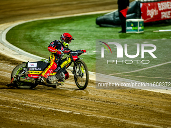 ARTEM LAGUTA participates in a PGE Speedway Ekstraliga game between Sparta Wroclaw and Stal Gorzow Wielkopolski in Wroclaw, Poland, on Septe...