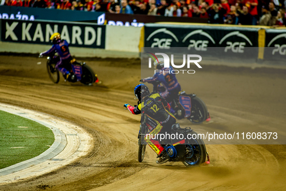 Daniel Bewley participates in a PGE Speedway Ekstraliga game between Sparta Wroclaw and Stal Gorzow Wielkopolski in Wroclaw, Poland, on Sept...