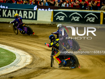 Daniel Bewley participates in a PGE Speedway Ekstraliga game between Sparta Wroclaw and Stal Gorzow Wielkopolski in Wroclaw, Poland, on Sept...