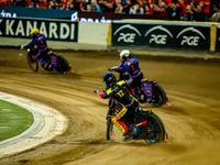 Daniel Bewley participates in a PGE Speedway Ekstraliga game between Sparta Wroclaw and Stal Gorzow Wielkopolski in Wroclaw, Poland, on Sept...