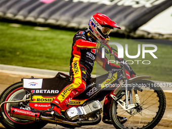 Maciej Janowski participates in a PGE Speedway Ekstraliga game between Sparta Wroclaw and Stal Gorzow Wielkopolski in Wroclaw, Poland, on Se...