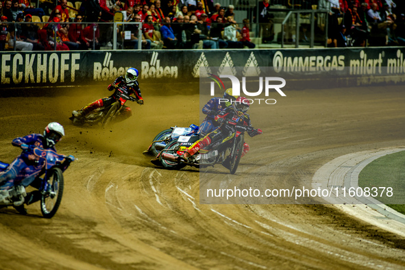 Maciej Janowski participates in a PGE Speedway Ekstraliga game between Sparta Wroclaw and Stal Gorzow Wielkopolski in Wroclaw, Poland, on Se...