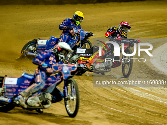 Maciej Janowski participates in a PGE Speedway Ekstraliga game between Sparta Wroclaw and Stal Gorzow Wielkopolski in Wroclaw, Poland, on Se...