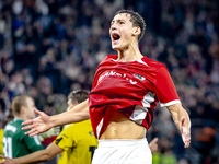 AZ Alkmaar forward Ruben van Bommel scores the 1-1 and celebrates the goal during the match between AZ and Elfsborg at the AZ Stadium for th...