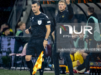 Elfsborg trainer Oscar Hiljemark during the match AZ vs. Elfsborg at the AZ Stadium for the UEFA Europa League - League phase - Matchday 1 s...