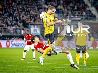 AZ Alkmaar defender Alexandre Penetra plays during the match AZ - Elfsborg at the AZ Stadium for the UEFA Europa League - League phase - Mat...