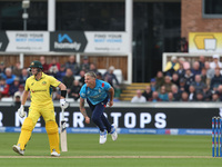 England's Brydon Carse bowls during the Metro Bank One Day Series match between England and Australia at the Seat Unique Riverside in Cheste...