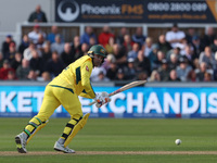 Australia's Alex Carey steers the ball into the leg side during the Metro Bank One Day Series match between England and Australia at the Sea...