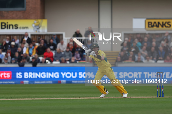 Australia's Steve Smith bats during the Metro Bank One Day Series match between England and Australia at the Seat Unique Riverside in Cheste...