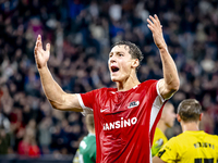 AZ Alkmaar forward Ruben van Bommel scores the 1-1 and celebrates the goal during the match between AZ and Elfsborg at the AZ Stadium for th...