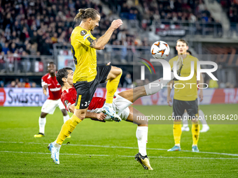 AZ Alkmaar defender Alexandre Penetra plays during the match AZ - Elfsborg at the AZ Stadium for the UEFA Europa League - League phase - Mat...