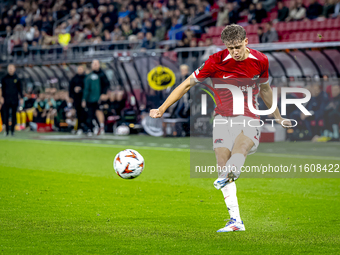 AZ Alkmaar midfielder Sven Mijnans plays during the match AZ - Elfsborg at the AZ Stadium for the UEFA Europa League - League phase - Matchd...