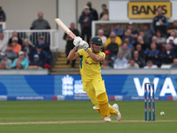 Australia's Aaron Hardie works the ball into the leg side during the Metro Bank One Day Series match between England and Australia at the Se...