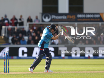 England's Harry Brook during the Metro Bank One Day Series match between England and Australia at the Seat Unique Riverside in Chester le St...